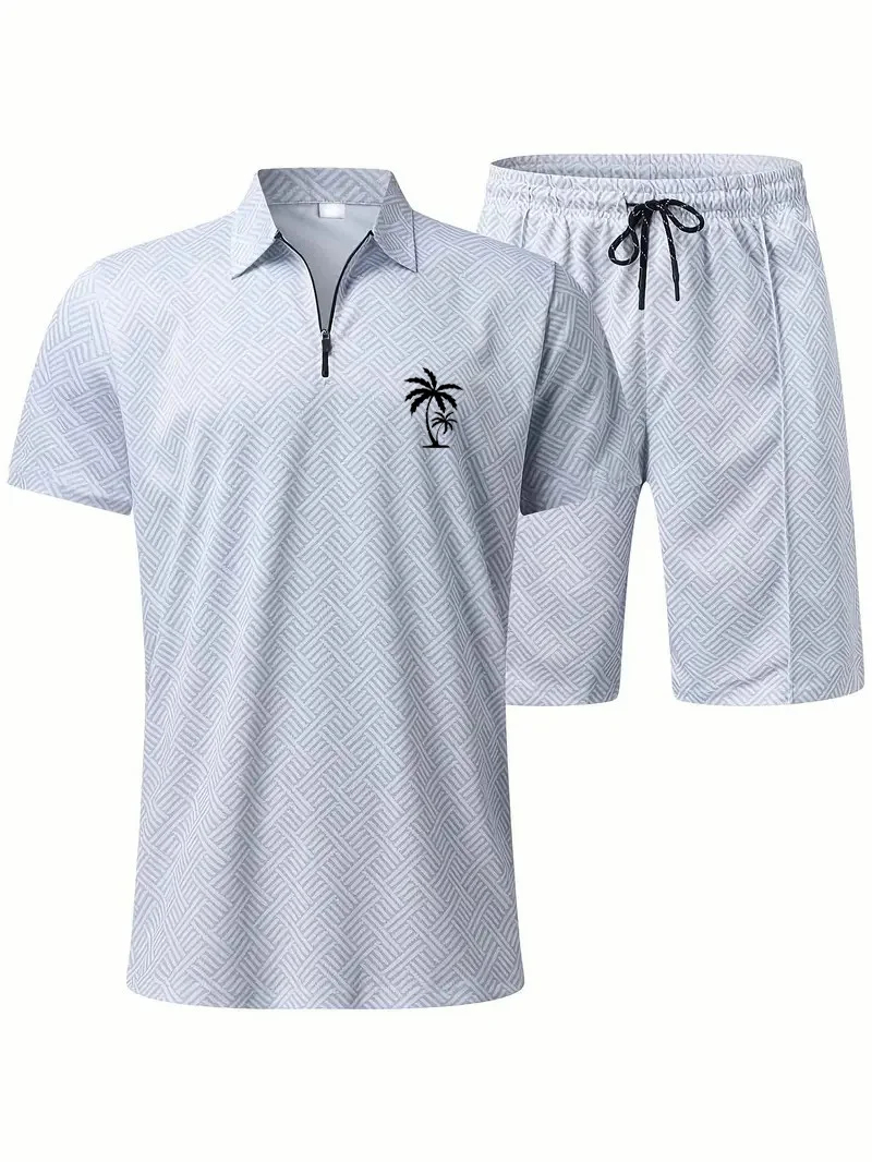 Camisa polo Suitmens para uso diario casual Collar Zipper Set 214 para hombre