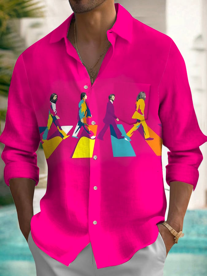 Musical de manga larga Pockecamiseta para hombre
