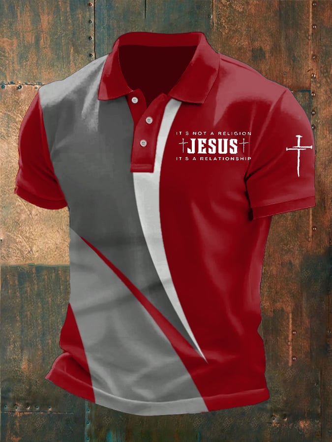 Camisa polo Made For More estampado Button Design para hombre