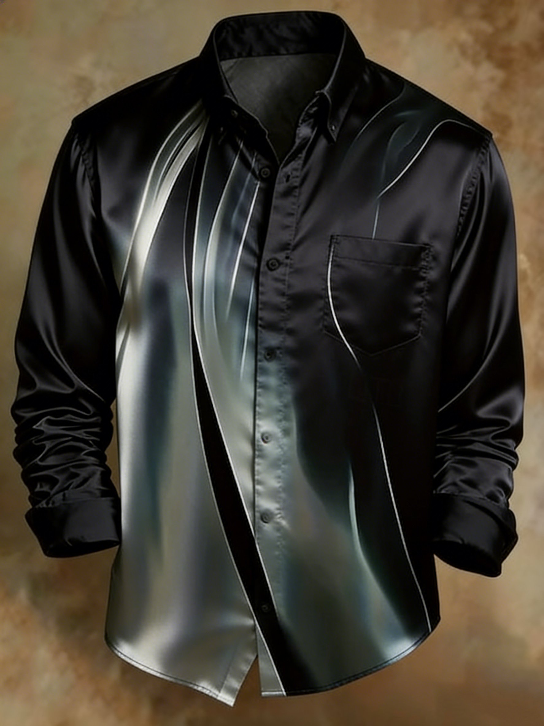 Geométrico degradado Color Abstract Arcamiseta para hombre