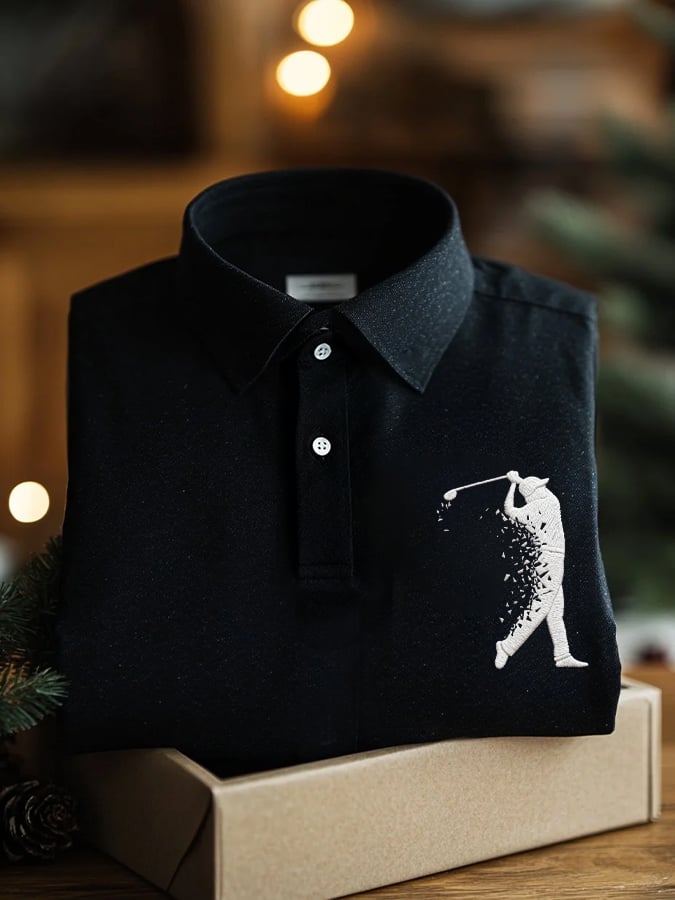 Camiseta Golf Enthusiast estampado Polo de manga corta para hombre