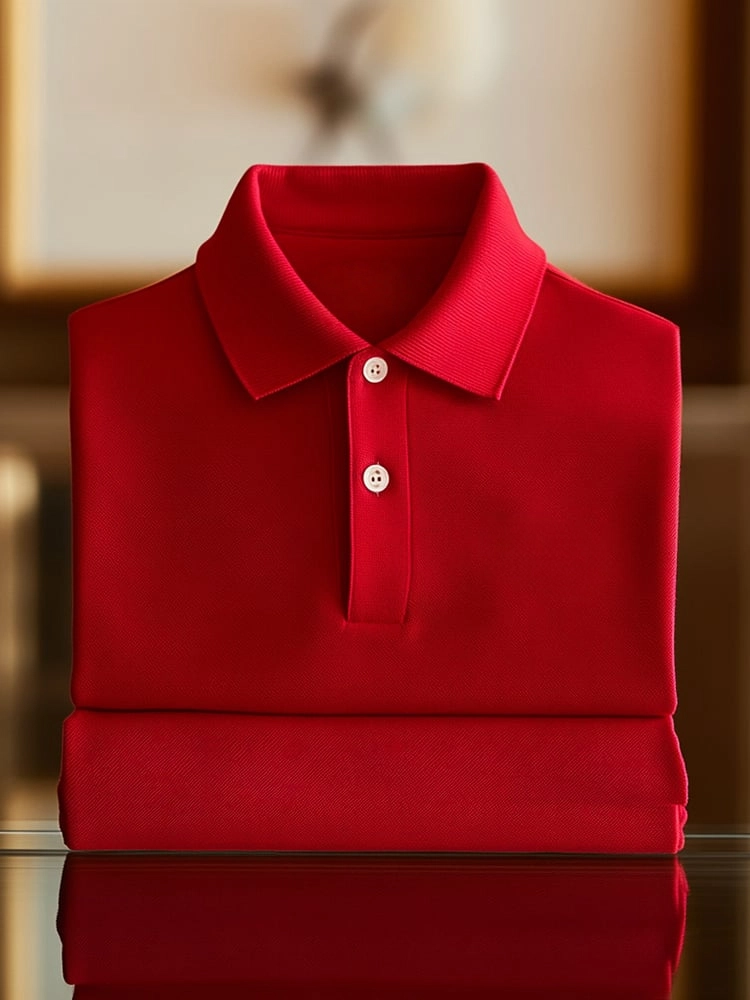 Camisa polo ejecutivo casual Button de manga corta para hombre