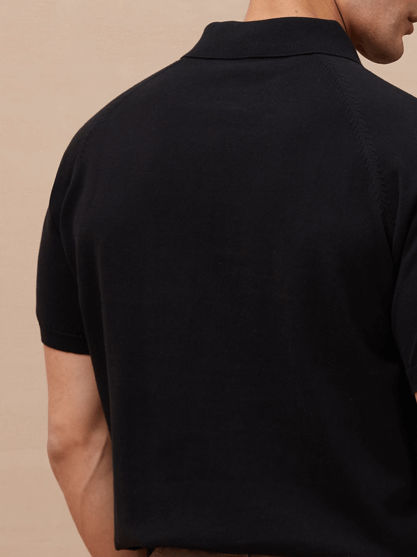 Gentletejido de manga corta tejidoted Polo