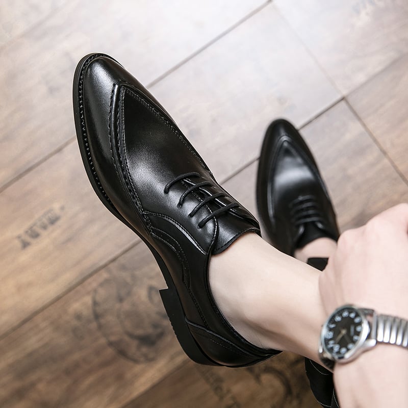Zapatos de moda vintage Lace Up cuero para hombre