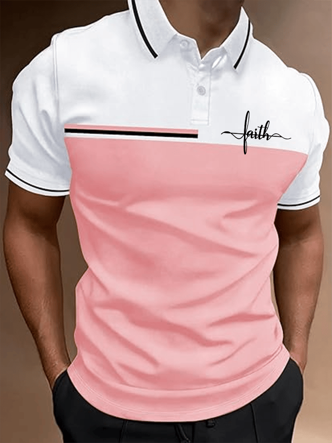 Camisa polo Faith estampado casual para hombre