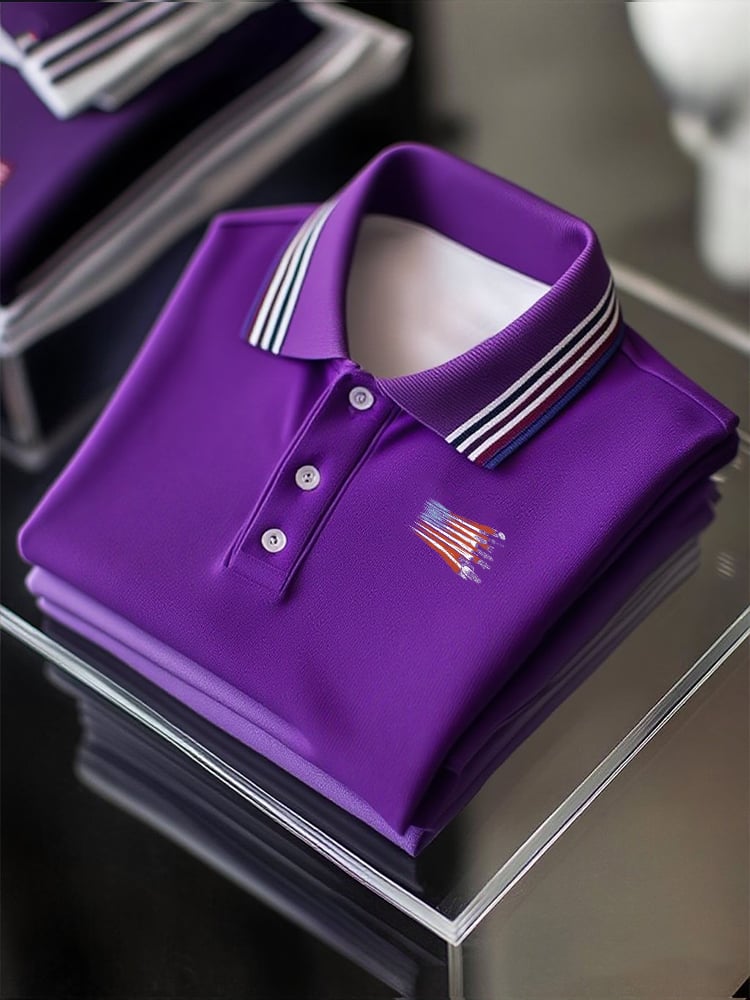 Camisa polo ejecutivo casual Button de manga corta para hombre