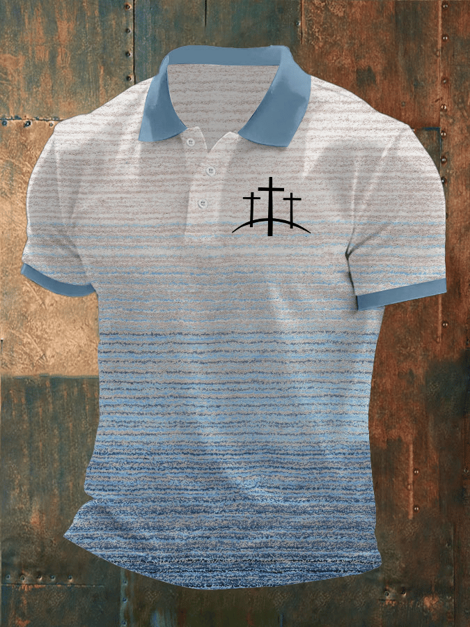 Camisa polo Faith estampado casual para hombre