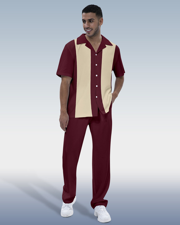 Camisa Rianmond Colorblock de manga corta Walking Set 313 para hombre