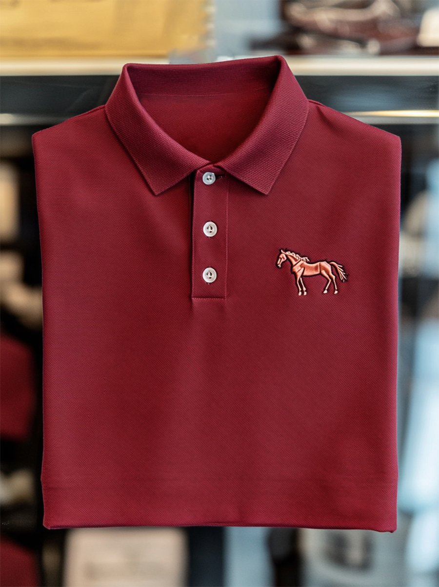 Camisa polo ejecutivo casual Button de manga corta para hombre