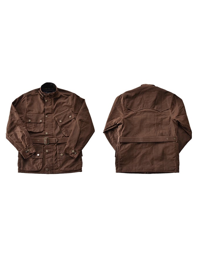 Chaqueta vintage Western Style Mid-Length Waxed para hombre