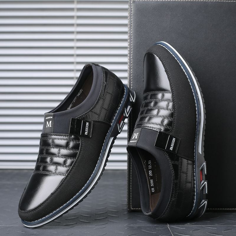 Zapatos ejecutivo casual Simple de moda cuero para hombre