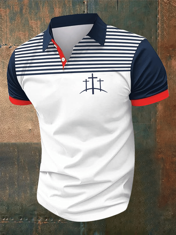 Camisa polo Faith estampado casual para hombre