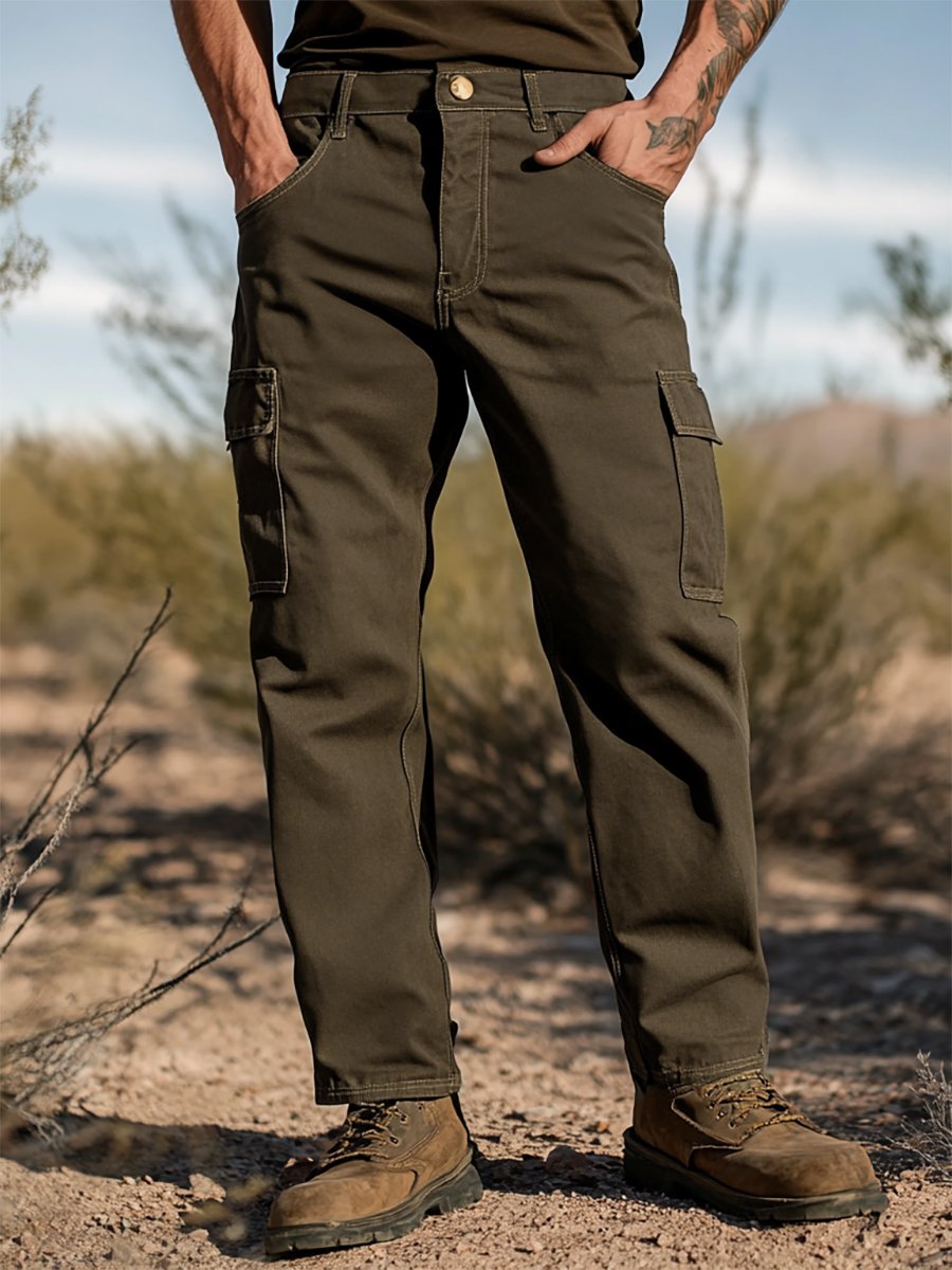 Vintage Multi-bolsillo Overalls para hombre