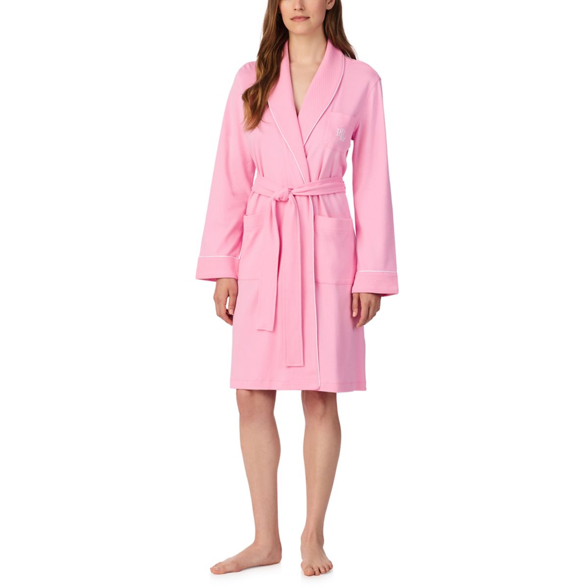 Shawl Collar Short Robe - 1