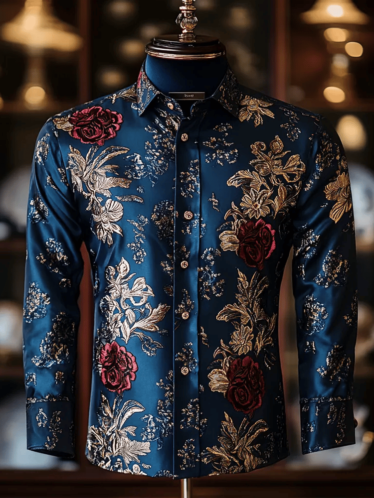 Camisa de lujo ejecutivo de manga larga para hombre