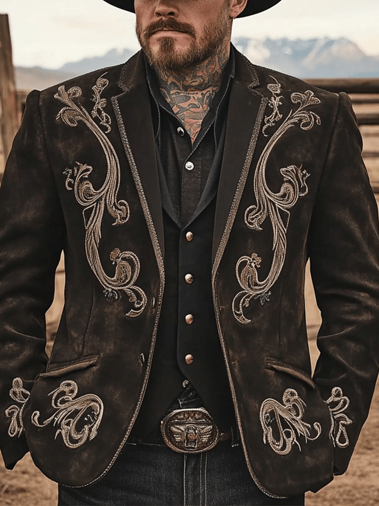 Saco vintage Western para hombre