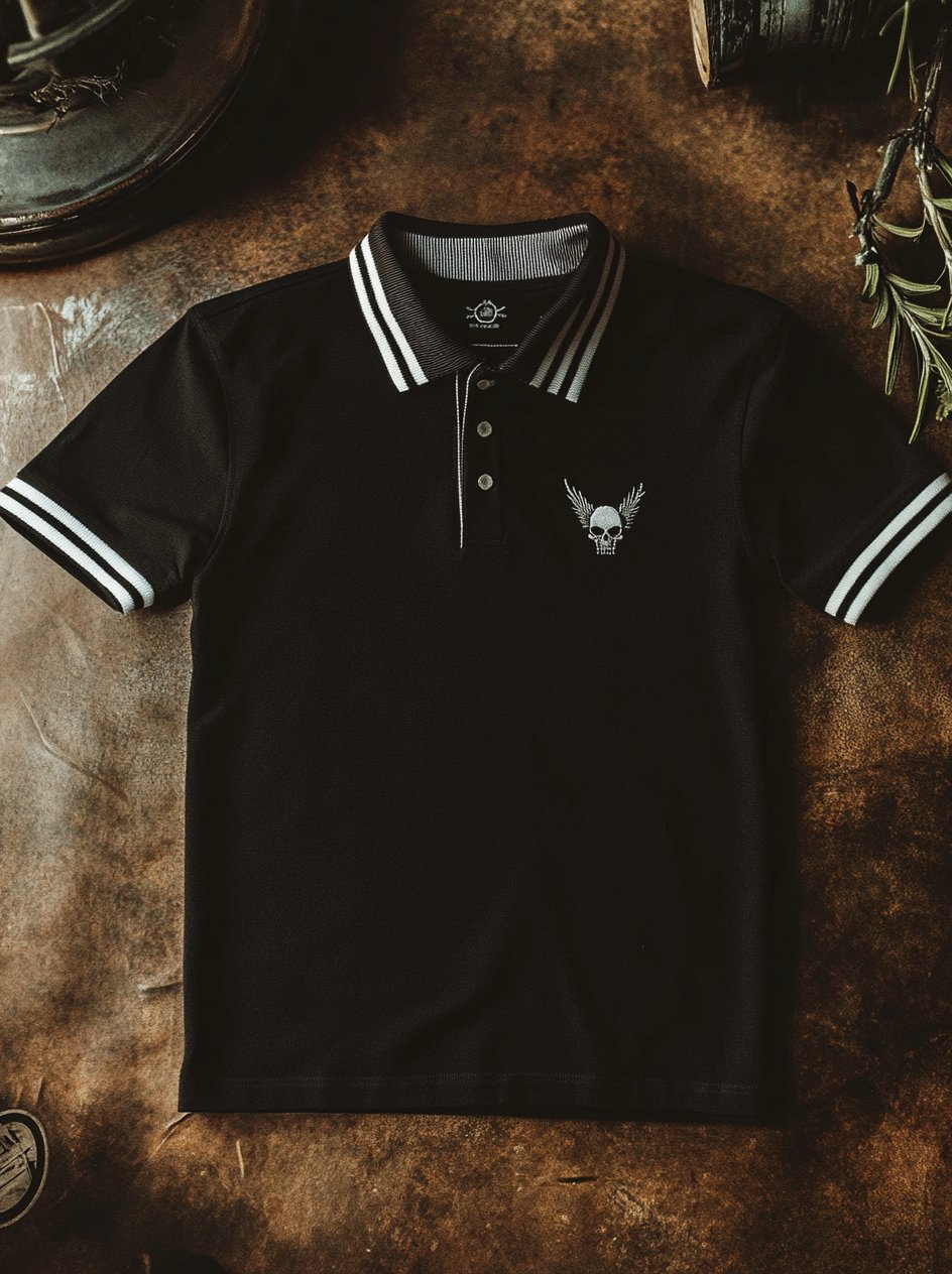 Camisa polo ejecutivo de lujo estampado Button de manga corta para hombre