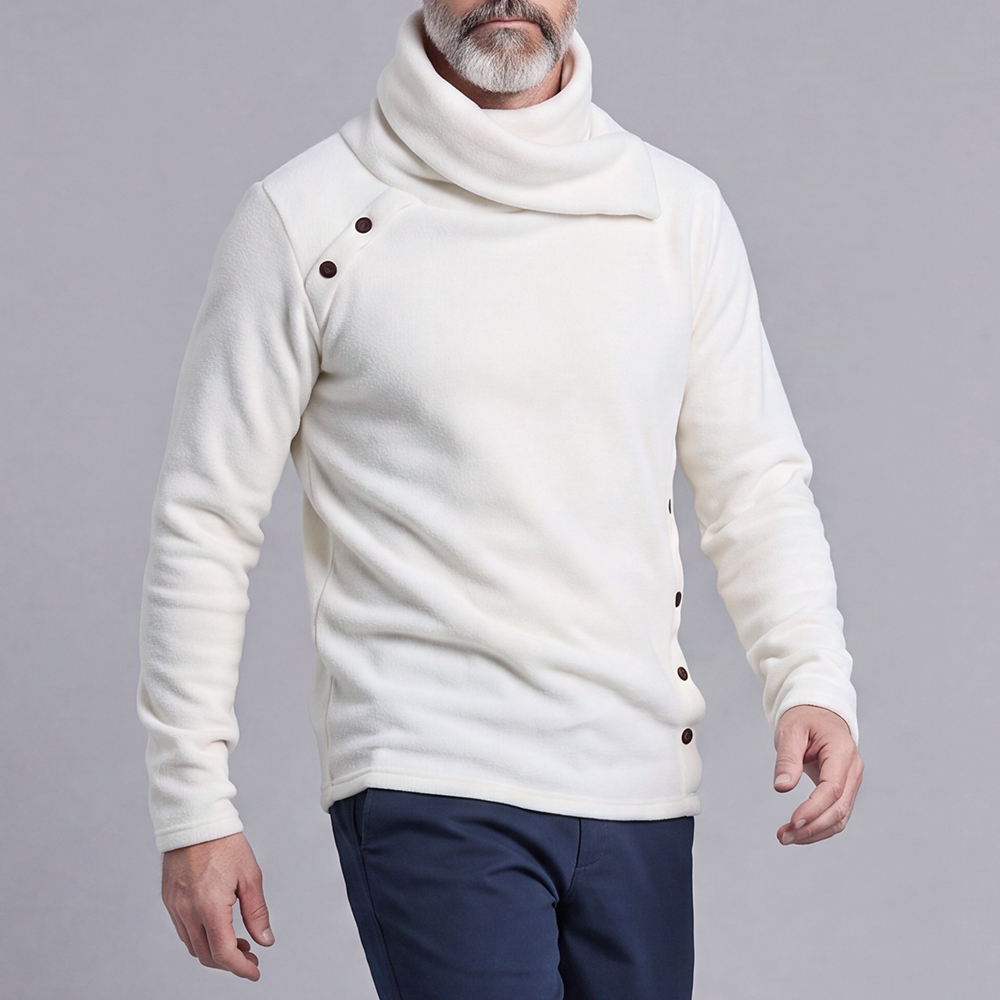 Crew-Neck de manga larga Sweater para hombre