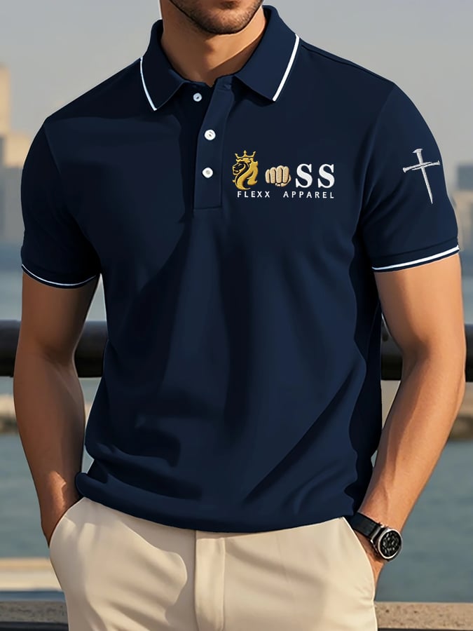 Camisa polo de moda gráfico Design casual para hombre