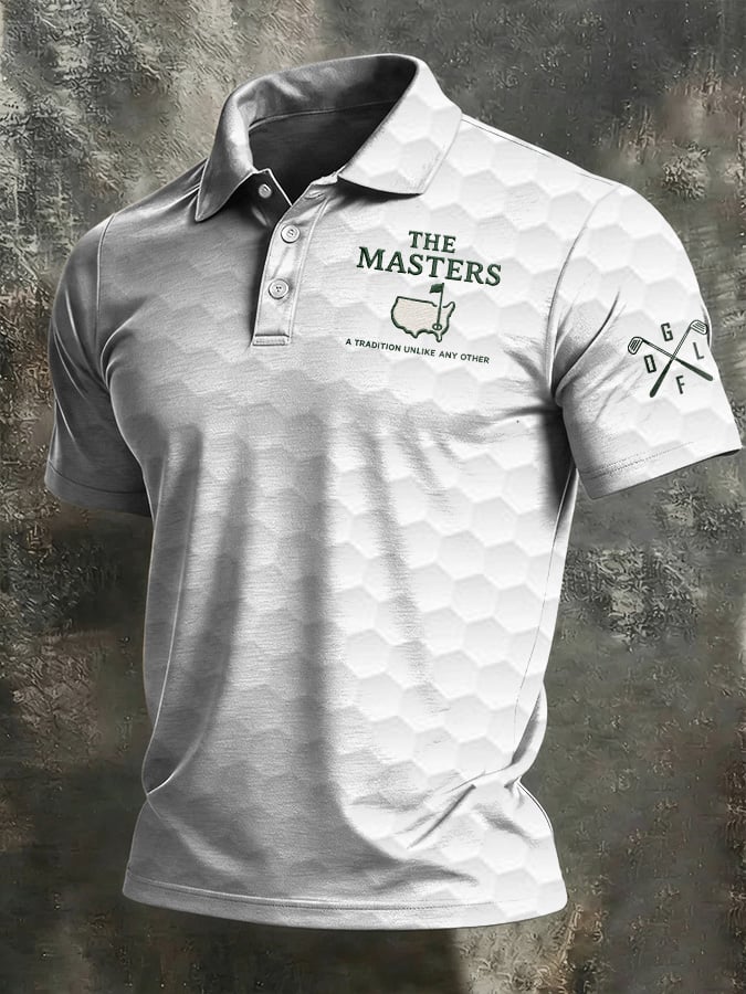 Camisa polo casual Golf-estampado para hombre
