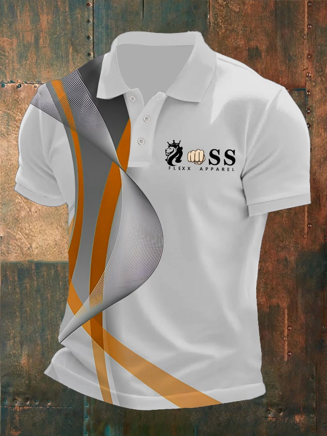 Camisa polo retro ejecutivo casual contrast color para hombre