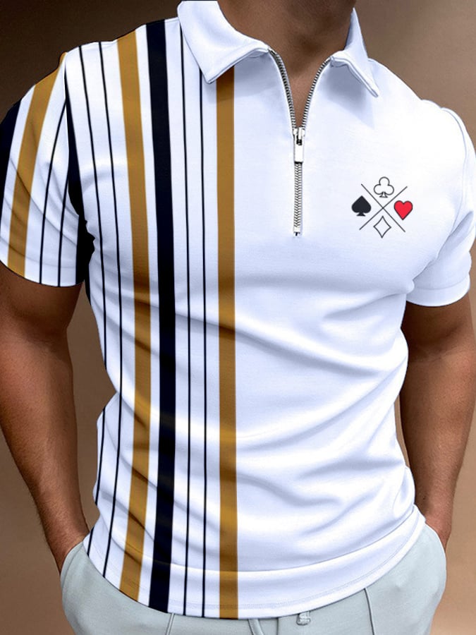 Casual cierre Polo para hombre