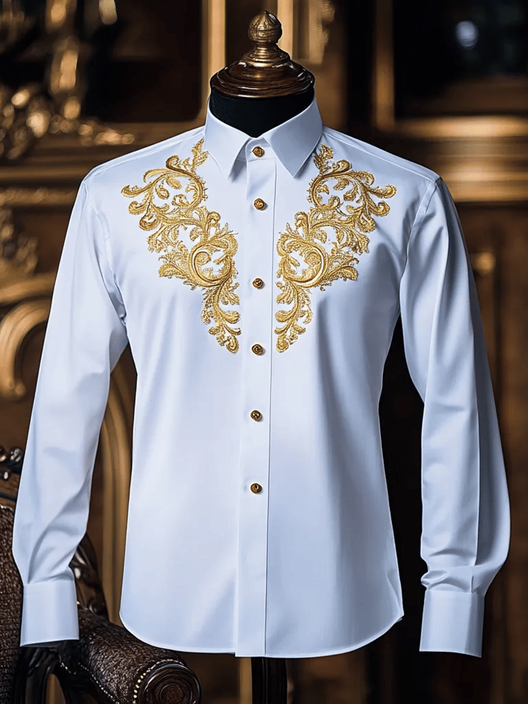 Camisa de lujo ejecutivo de manga larga para hombre