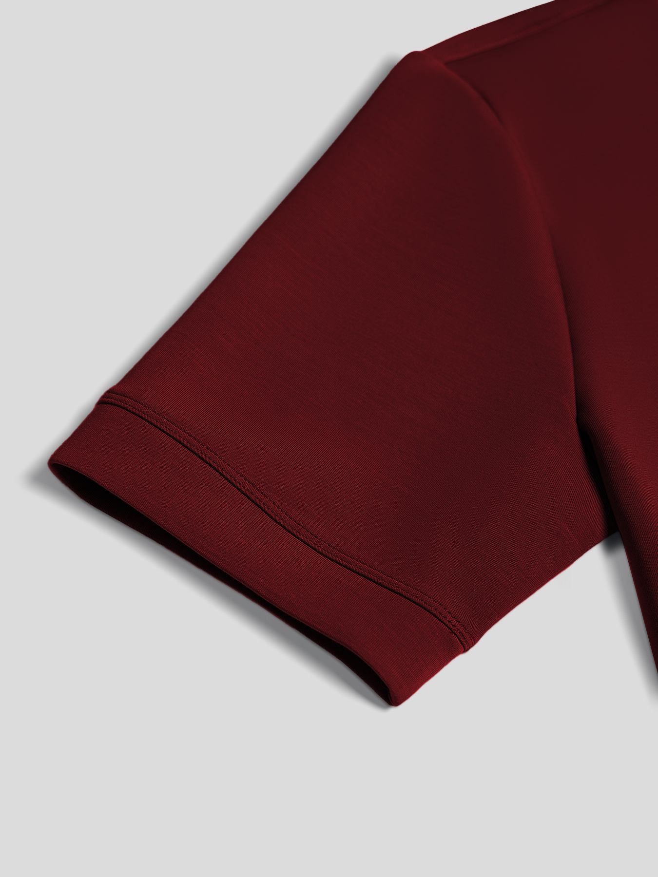 Modal Blend de manga corta Tee:de corte entallado