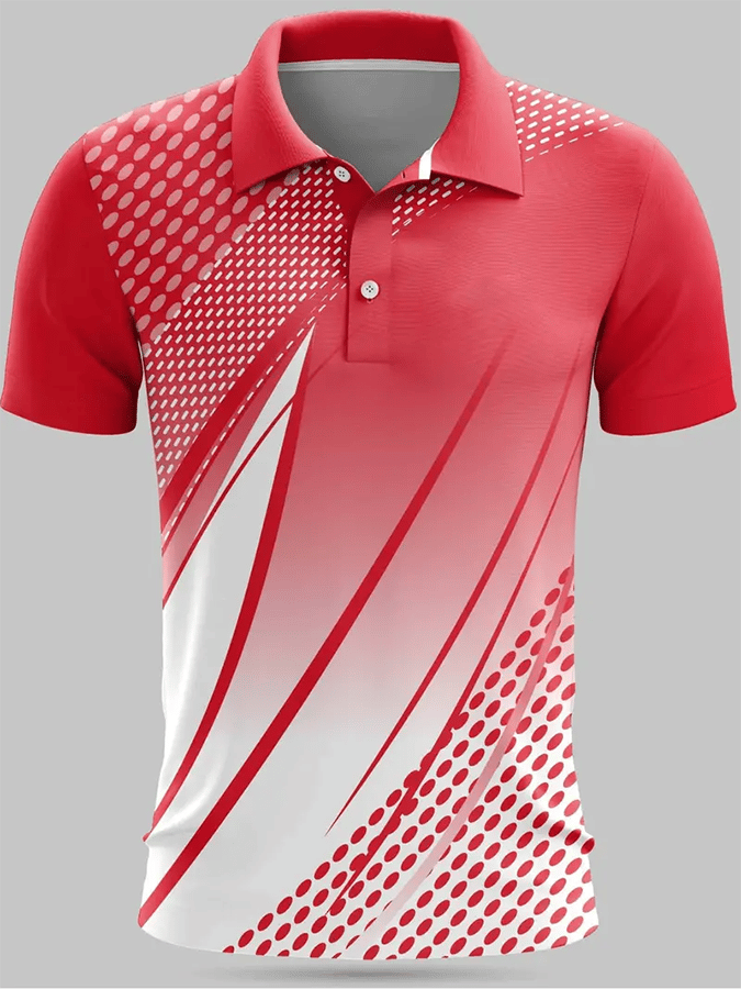 Camisa polo Golf casual estampado casual para hombre