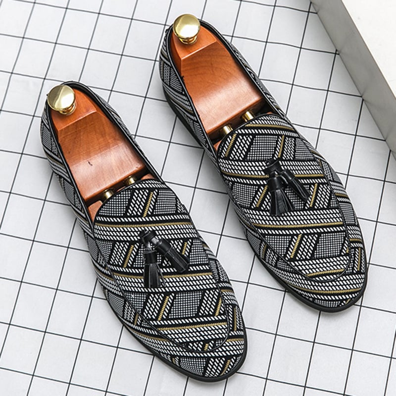 Zapatos de moda All-Match Ethnic Style casual cuero para hombre