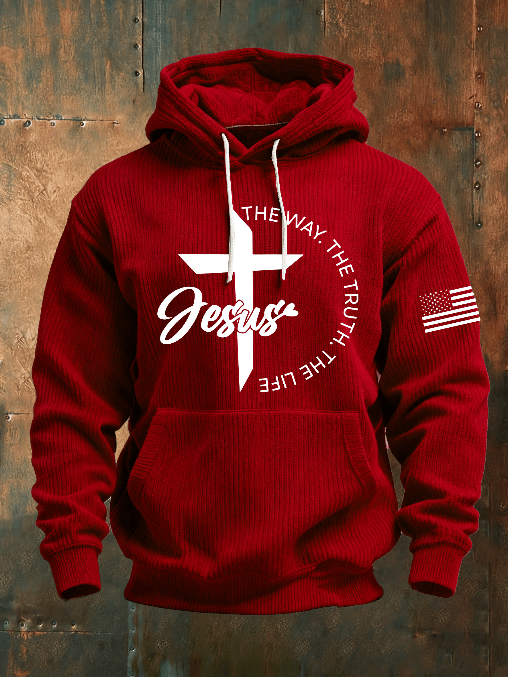 Sudadera Faith estampado tejido con gorrasucha para hombre
