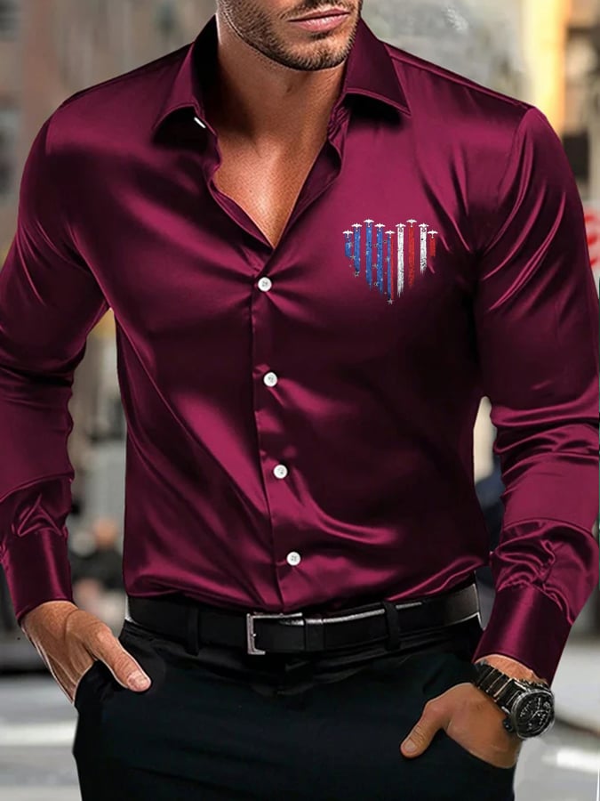 Camisa ejecutivo de lujo de manga larga para hombre