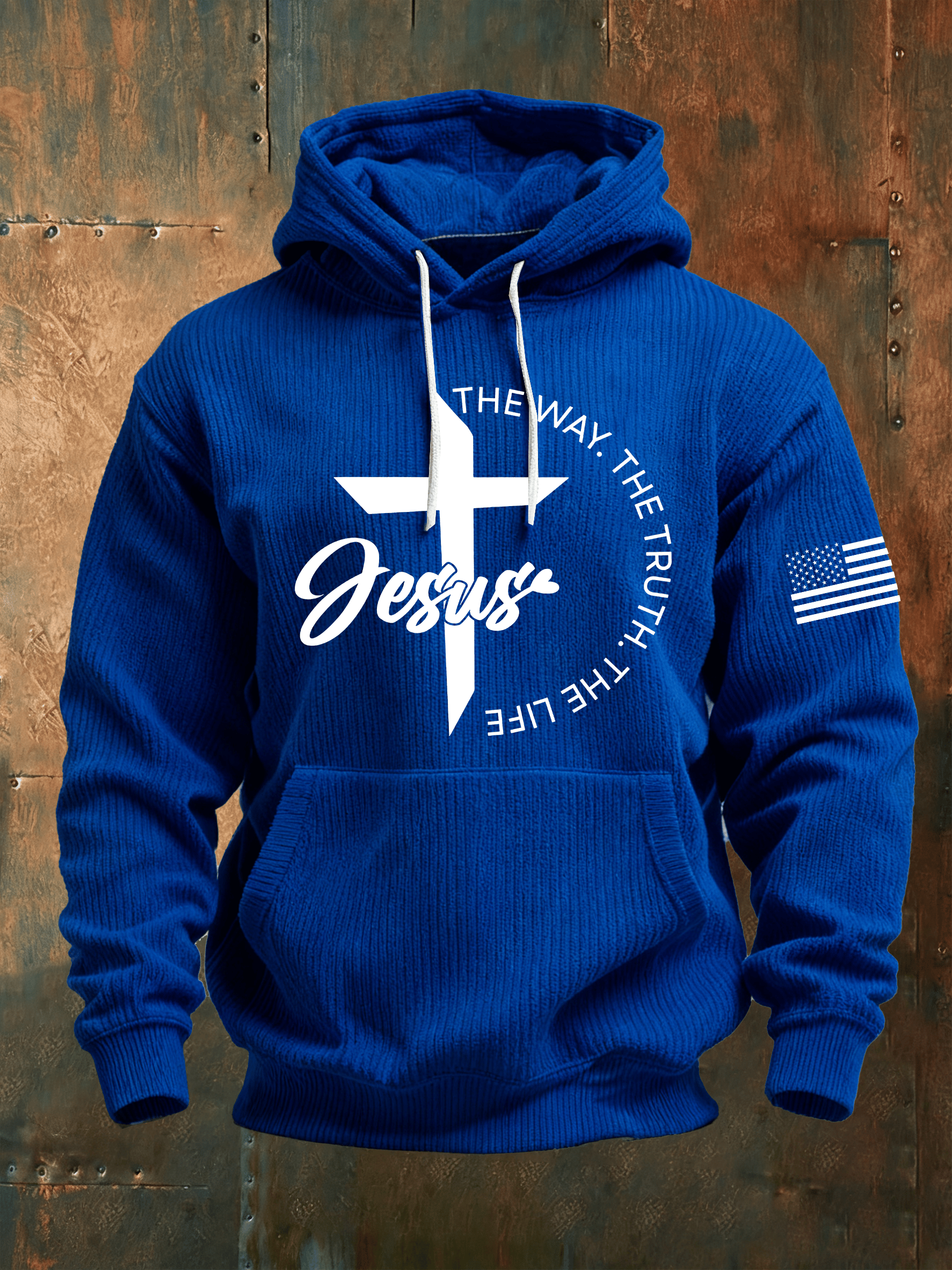 Sudadera Faith estampado tejido con gorrasucha para hombre