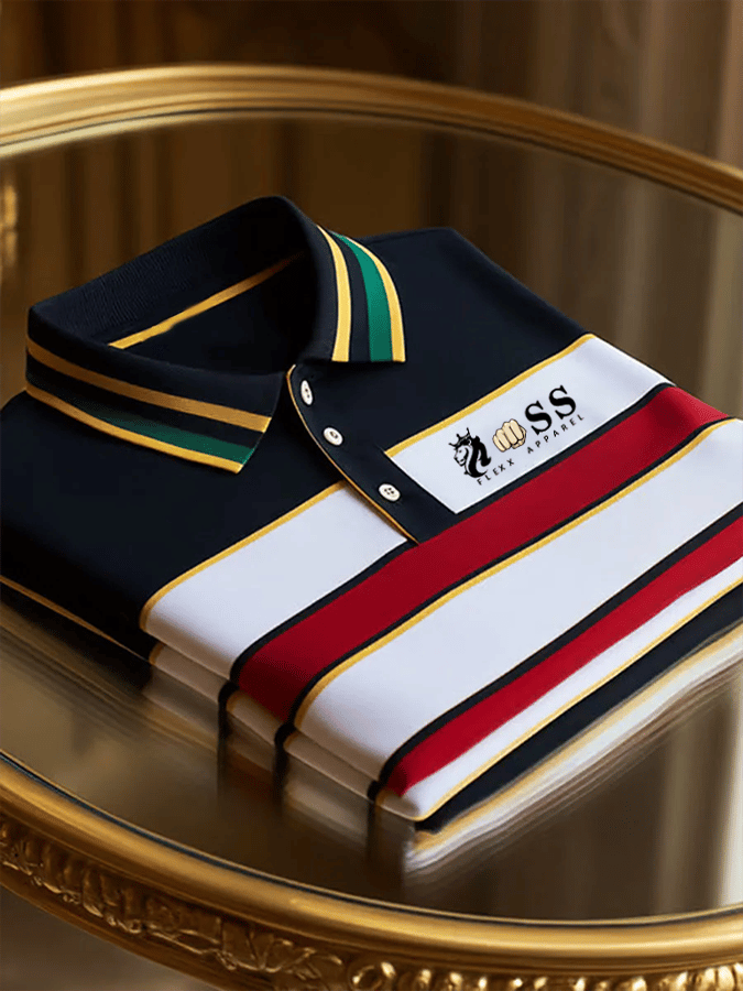 Camisa polo retro Letter Design estampado casual para hombre