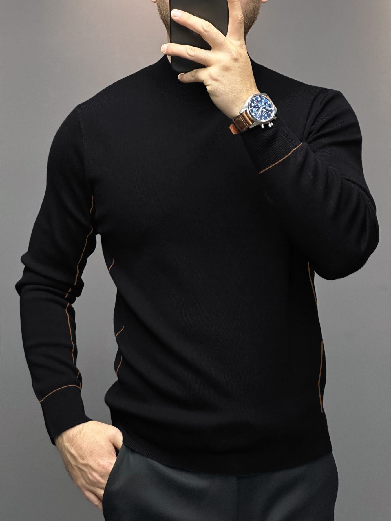 Gentletejido Contrast Stitch Sweater