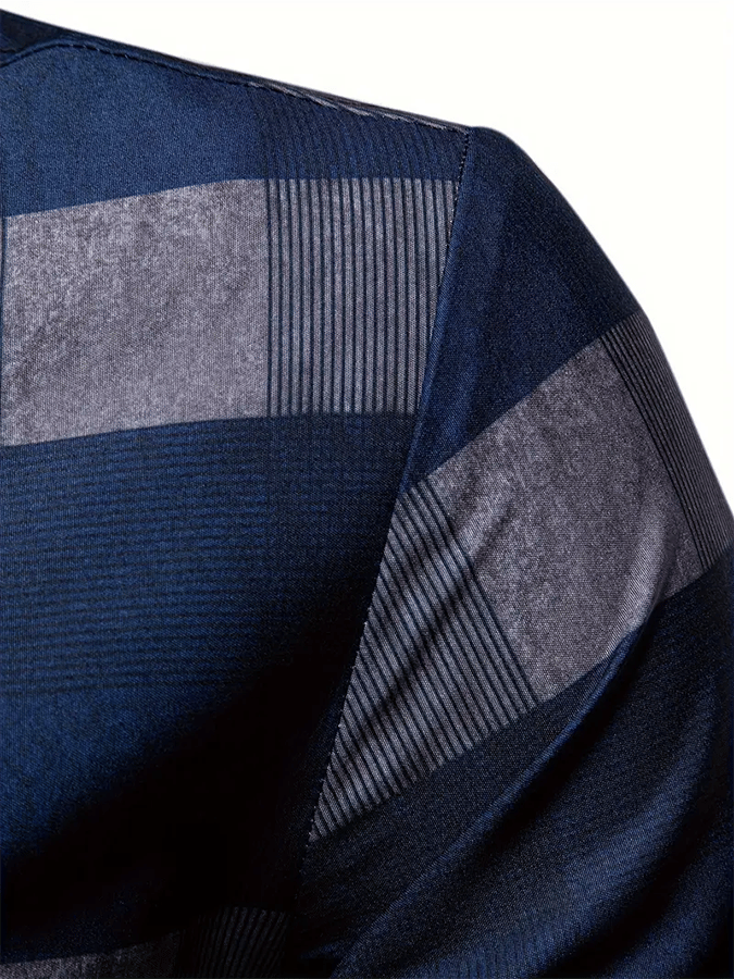 para hombre Plaid ejecutivo casual camisa