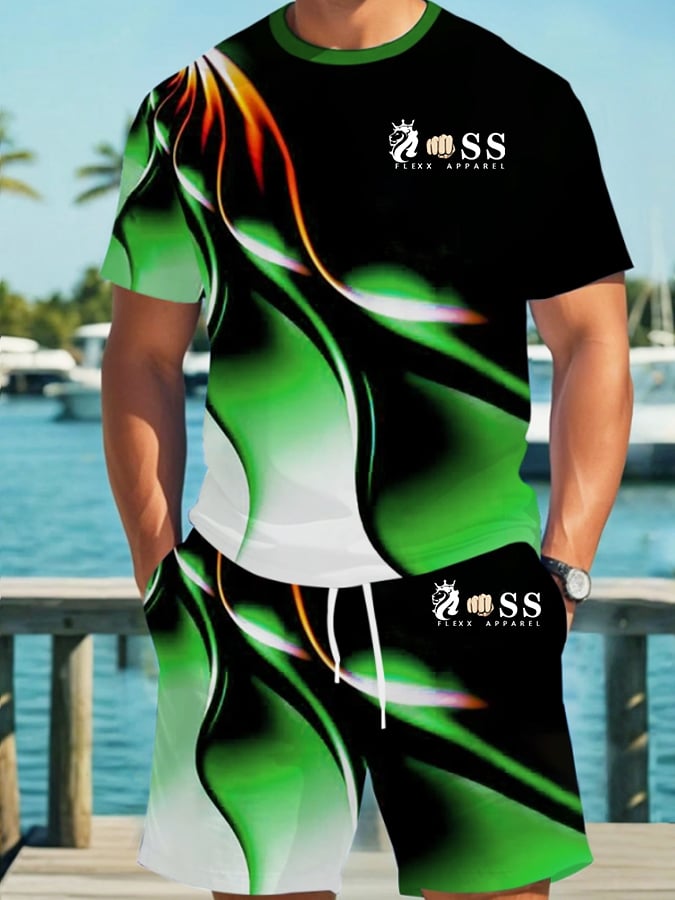 Ejecutivo casual degradado estampado Suit para hombre