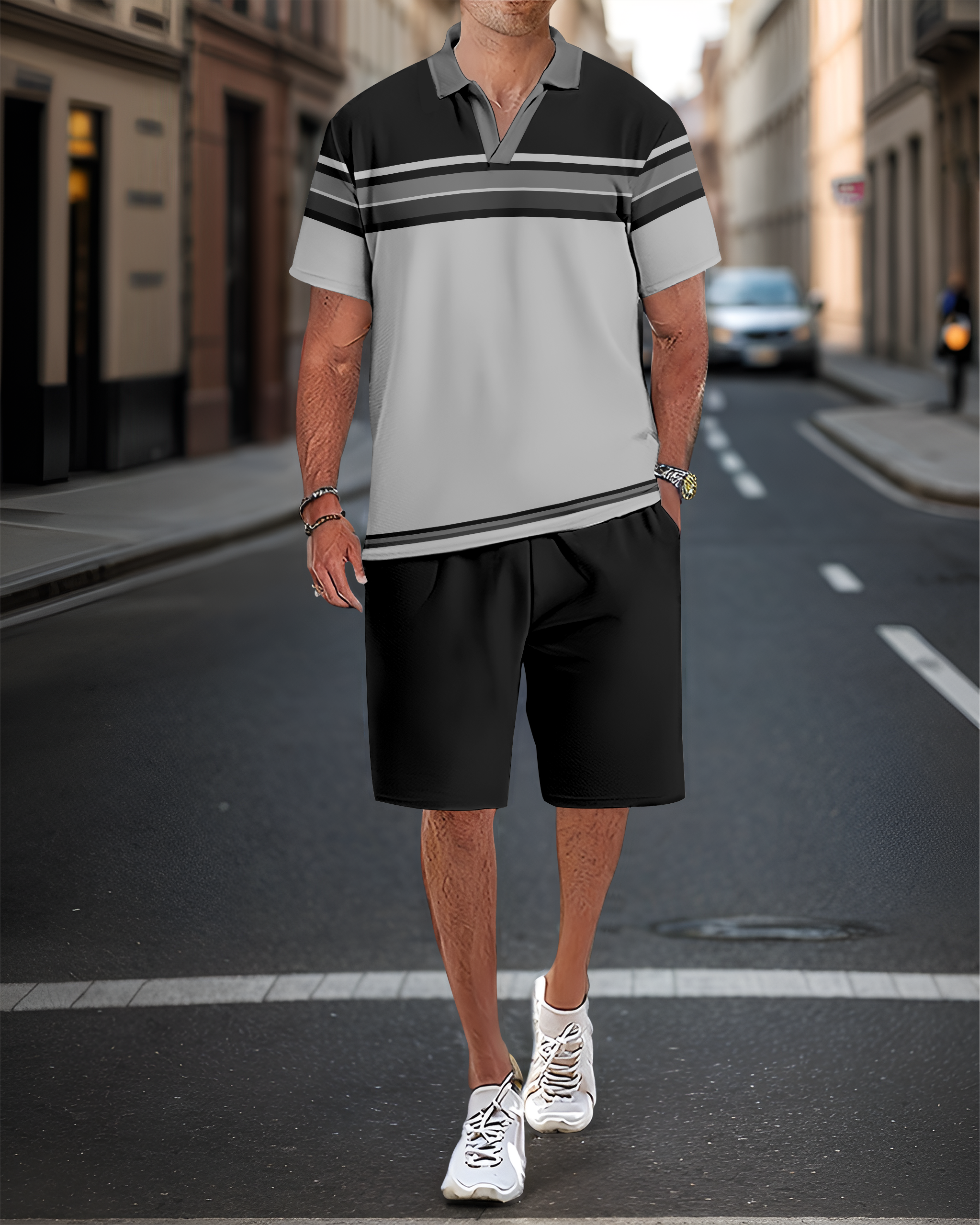 Suitmens casual Summer POLO Set 014 para hombre