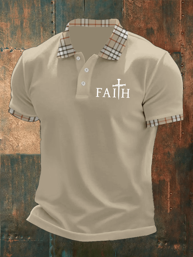 Camisa polo Faith estampado casual para hombre
