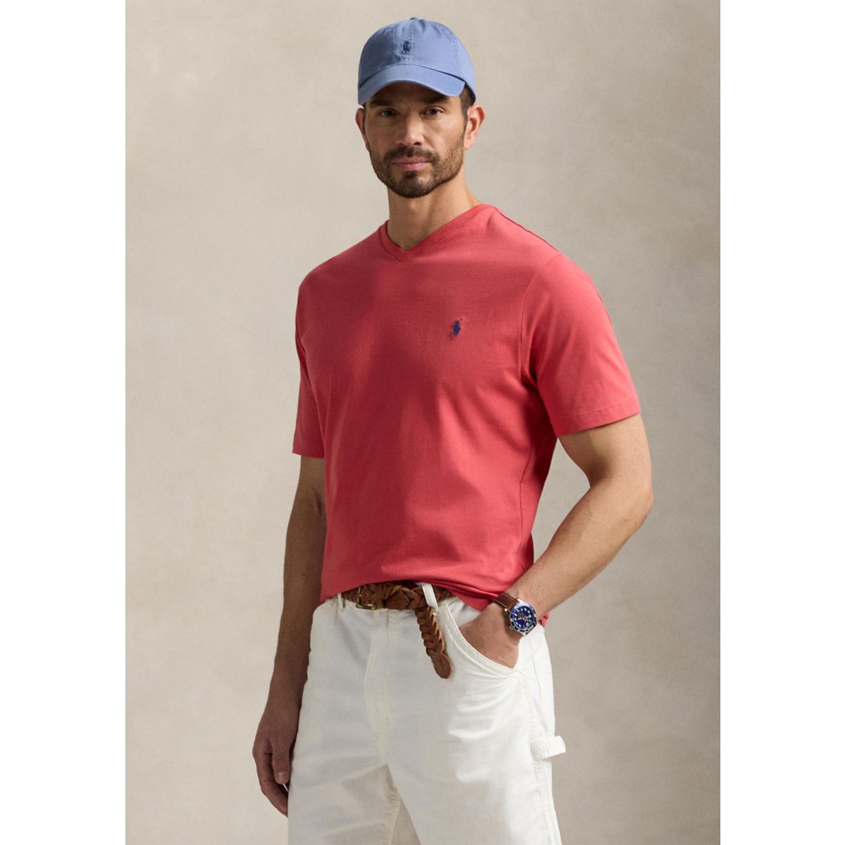 Big & Tall Jersey V-Neck T-Shirt - 4