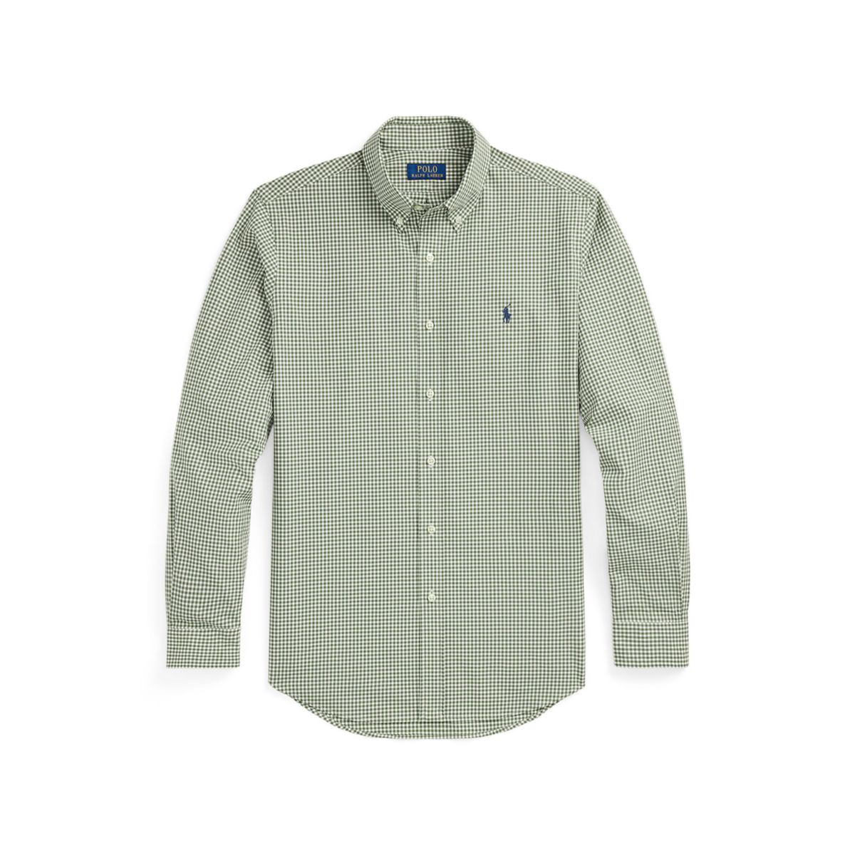 Classic Fit Gingham Stretch Poplin Shirt - 4