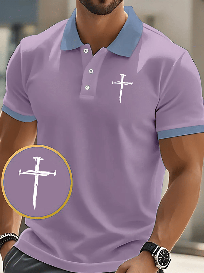 Camisa polo Faith estampado casual para hombre