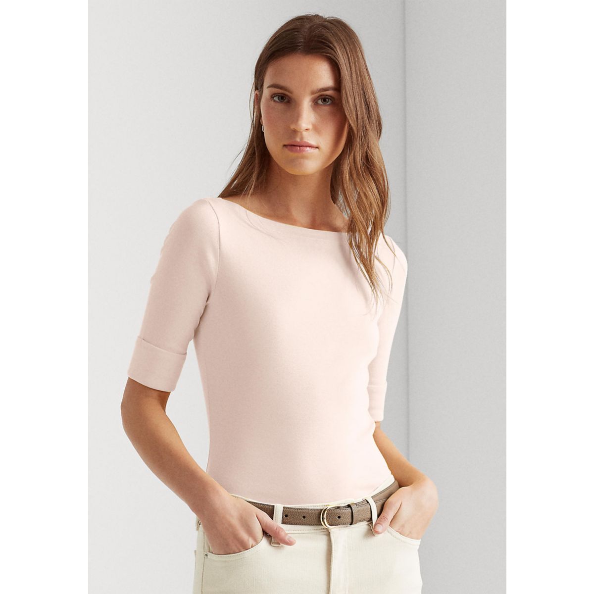 Women's Cotton Boat Neck Top - 3