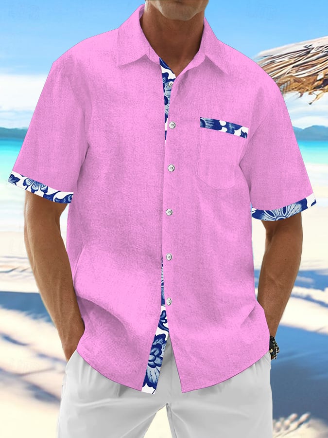 Camisa Hawaiian estampado de modaable Resort casual (With Pockets) para hombre