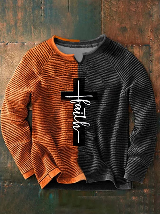 Sudadera Faith Cross estampado para hombre