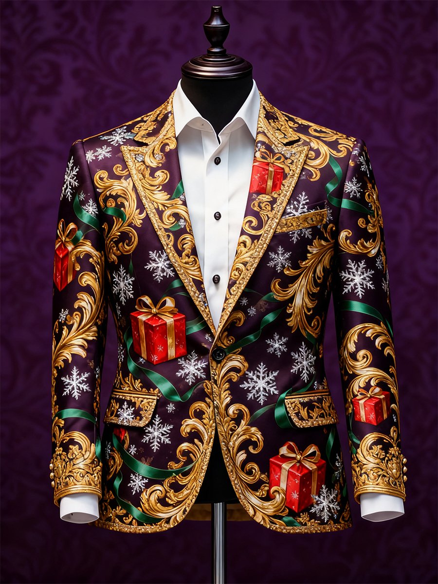 Ejecutivo casual Christmas Suit Outerwear para hombre