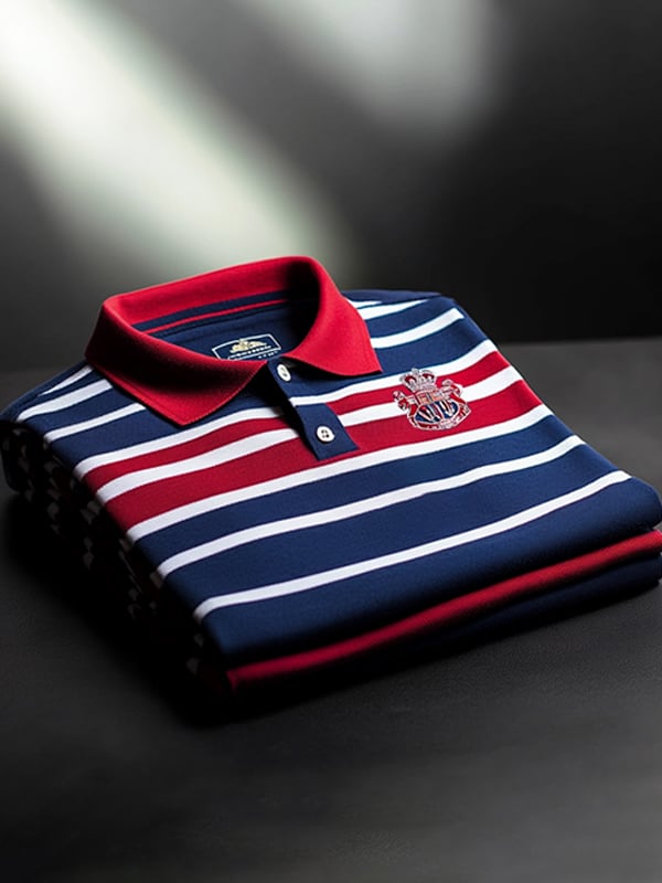 Camisa polo clásico ejecutivo Logo estampado Button para hombre