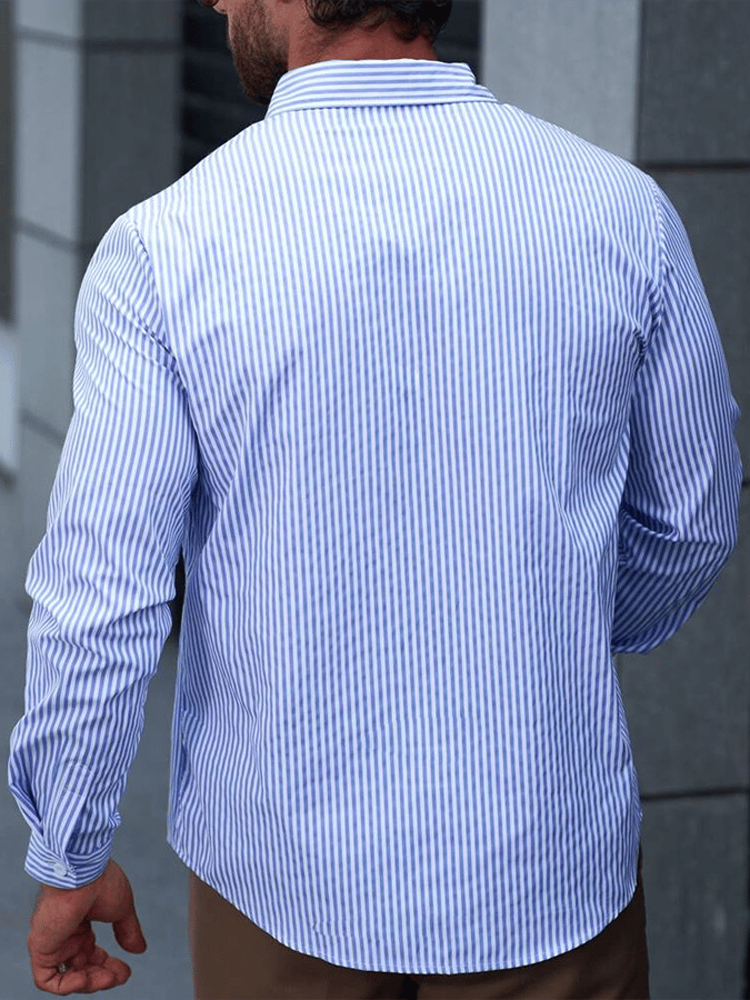 Camisa a rayas ejecutivo casual para hombre