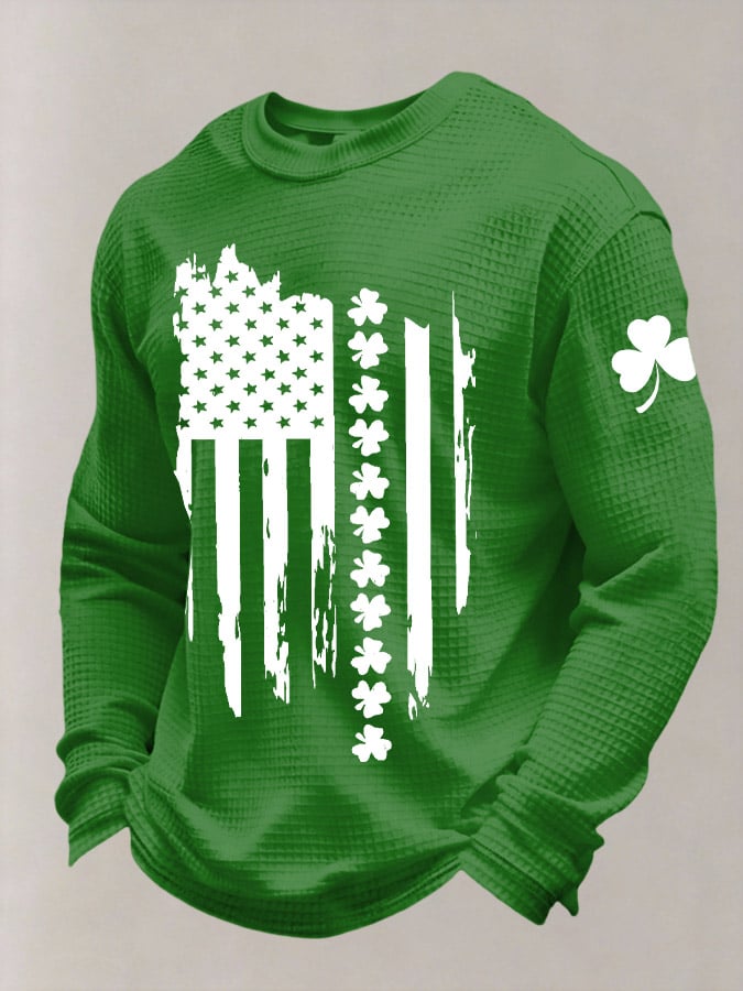 St. Patrick's Day estampado casual Top para hombre