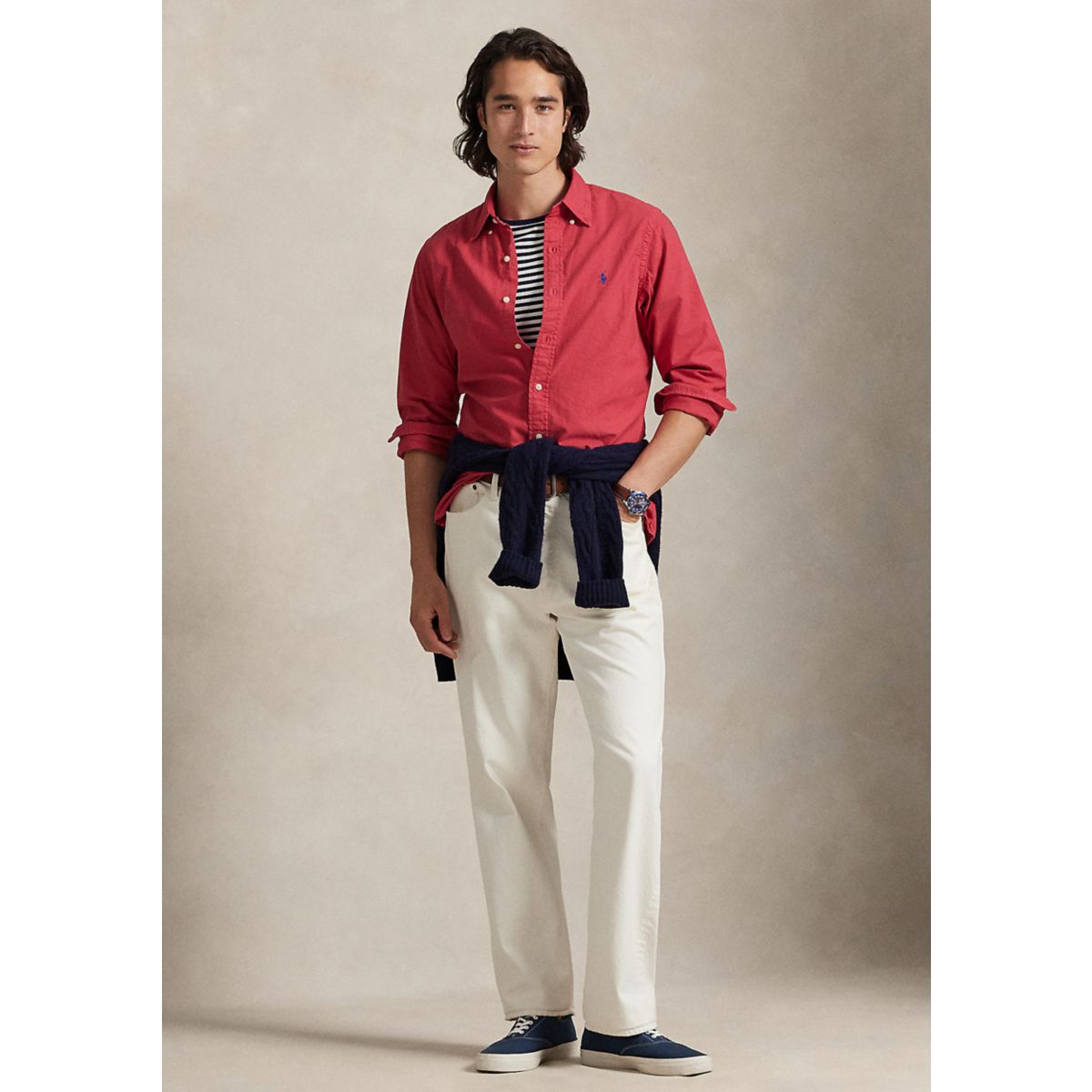 Classic Fit Garment-Dyed Oxford Shirt - 4